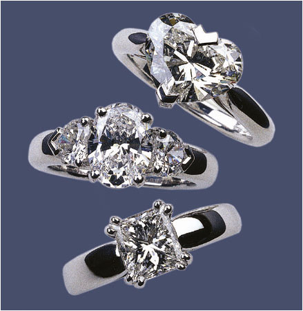 Jean-Paul Four pour Ducas, diamant princesse, diamant coeur et diamant ovale